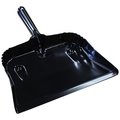 Fulton Open Dustpan, 712 in L, 1234 in W, Steel, Black, EnamelCoated 182B-20PK